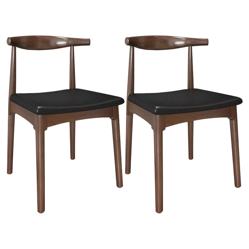 Industrial Style 1/2/3/5/7 Pieces Dining Set Solid Wood Dining Table and Chairs 2 Black Chairs Clearhalo 'Dining Room Sets' 'Dining Tables & Seating' 'dining_room_set' 'furn' 'furn_dining_room_set' 'Furniture' 'furniture_dining_room_set' 'Kitchen & Dining Furniture' 4965441