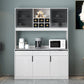 Wood Living Room Sideboard Cabinet Modern Credenza with Drawers and Storages 59"L x 16"W x 79"H White Clearhalo 'buffet_sideboard' 'Buffets & Sideboards' 'furn' 'furn_buffet_sideboard' 'Furniture' 'furniture_buffet_sideboard' 'Kitchen & Dining Furniture' 4965523