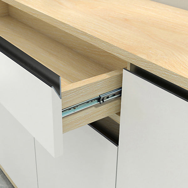 Artificial Wood Living Room Sideboard Cabinet Modern Credenza with Storages and Drawer Clearhalo 'buffet_sideboard' 'Buffets & Sideboards' 'furn' 'furn_buffet_sideboard' 'Furniture' 'furniture_buffet_sideboard' 'Kitchen & Dining Furniture' 4965543