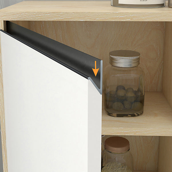 Artificial Wood Living Room Sideboard Cabinet Modern Credenza with Storages and Drawer Clearhalo 'buffet_sideboard' 'Buffets & Sideboards' 'furn' 'furn_buffet_sideboard' 'Furniture' 'furniture_buffet_sideboard' 'Kitchen & Dining Furniture' 4965544