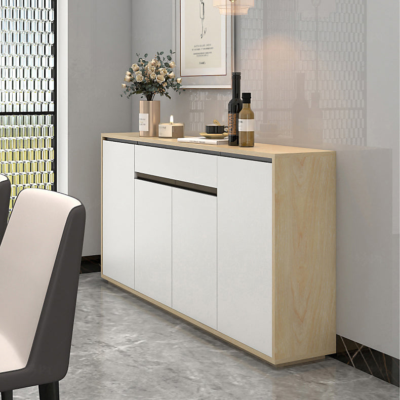 Artificial Wood Living Room Sideboard Cabinet Modern Credenza with Storages and Drawer Clearhalo 'buffet_sideboard' 'Buffets & Sideboards' 'furn' 'furn_buffet_sideboard' 'Furniture' 'furniture_buffet_sideboard' 'Kitchen & Dining Furniture' 4965546
