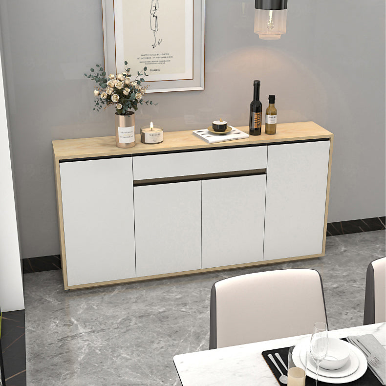 Artificial Wood Living Room Sideboard Cabinet Modern Credenza with Storages and Drawer Clearhalo 'buffet_sideboard' 'Buffets & Sideboards' 'furn' 'furn_buffet_sideboard' 'Furniture' 'furniture_buffet_sideboard' 'Kitchen & Dining Furniture' 4965547
