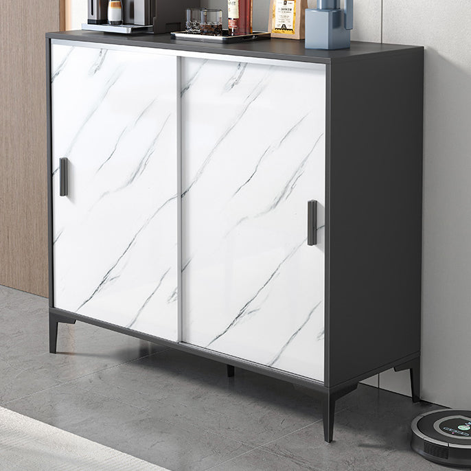 Artificial Wood Dining Room Sideboard Cabinet Modern Credenza with Storage and Drawer 35"L x 13"W x 40"H Clearhalo 'buffet_sideboard' 'Buffets & Sideboards' 'furn' 'furn_buffet_sideboard' 'Furniture' 'furniture_buffet_sideboard' 'Kitchen & Dining Furniture' 4965558