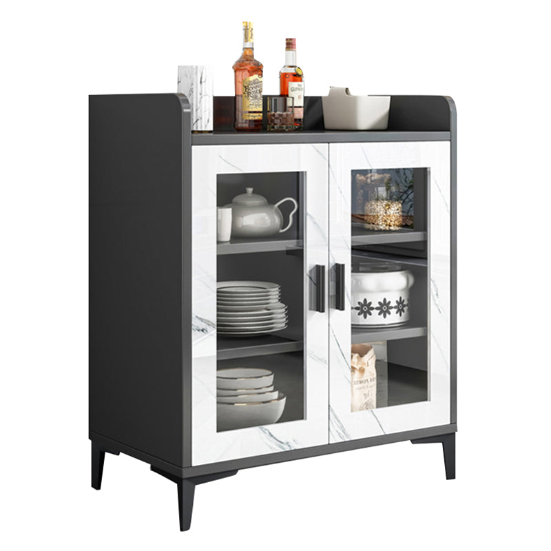 Artificial Wood Dining Room Sideboard Cabinet Modern Credenza with Storage and Drawer Clearhalo 'buffet_sideboard' 'Buffets & Sideboards' 'furn' 'furn_buffet_sideboard' 'Furniture' 'furniture_buffet_sideboard' 'Kitchen & Dining Furniture' 4965562