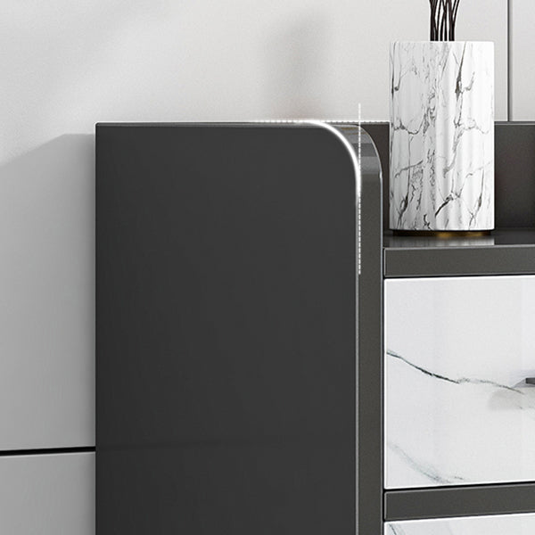 Artificial Wood Dining Room Sideboard Cabinet Modern Credenza with Storage and Drawer Clearhalo 'buffet_sideboard' 'Buffets & Sideboards' 'furn' 'furn_buffet_sideboard' 'Furniture' 'furniture_buffet_sideboard' 'Kitchen & Dining Furniture' 4965565