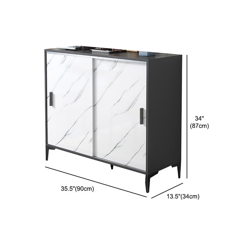 Artificial Wood Dining Room Sideboard Cabinet Modern Credenza with Storage and Drawer Clearhalo 'buffet_sideboard' 'Buffets & Sideboards' 'furn' 'furn_buffet_sideboard' 'Furniture' 'furniture_buffet_sideboard' 'Kitchen & Dining Furniture' 4965569