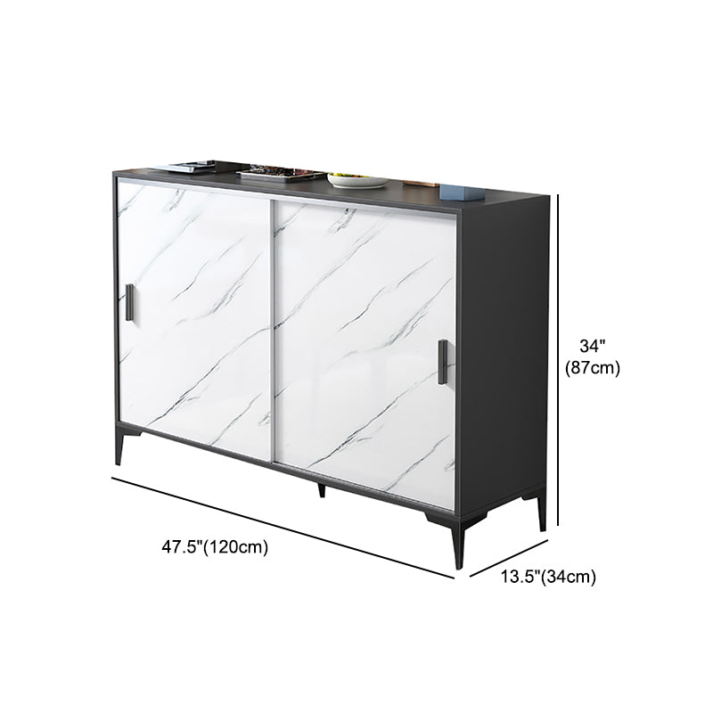 Artificial Wood Dining Room Sideboard Cabinet Modern Credenza with Storage and Drawer Clearhalo 'buffet_sideboard' 'Buffets & Sideboards' 'furn' 'furn_buffet_sideboard' 'Furniture' 'furniture_buffet_sideboard' 'Kitchen & Dining Furniture' 4965571