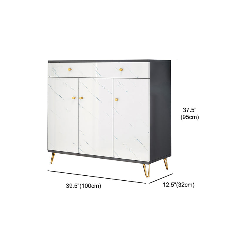 Artificial Wood Dining Room Sideboard Cabinet Modern Credenza with Storage and Drawer Clearhalo 'buffet_sideboard' 'Buffets & Sideboards' 'furn' 'furn_buffet_sideboard' 'Furniture' 'furniture_buffet_sideboard' 'Kitchen & Dining Furniture' 4965574