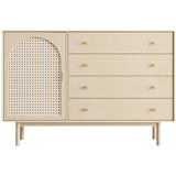 Rattan Living Room Sideboard Cabinet Modern Credenza with Storage and Drawer Clearhalo 'buffet_sideboard' 'Buffets & Sideboards' 'furn' 'furn_buffet_sideboard' 'Furniture' 'furniture_buffet_sideboard' 'Kitchen & Dining Furniture' 4965579