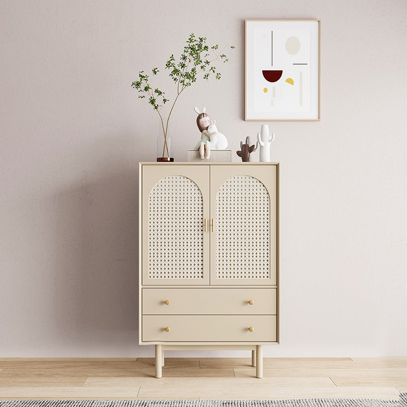 Rattan Living Room Sideboard Cabinet Modern Credenza with Storage and Drawer 31"L x 16"W x 47"H Wicker & Rattan Clearhalo 'buffet_sideboard' 'Buffets & Sideboards' 'furn' 'furn_buffet_sideboard' 'Furniture' 'furniture_buffet_sideboard' 'Kitchen & Dining Furniture' 4965582