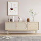 Rattan Living Room Sideboard Cabinet Modern Credenza with Storage and Drawer 63"L x 16"W x 26"H Wicker & Rattan Clearhalo 'buffet_sideboard' 'Buffets & Sideboards' 'furn' 'furn_buffet_sideboard' 'Furniture' 'furniture_buffet_sideboard' 'Kitchen & Dining Furniture' 4965584