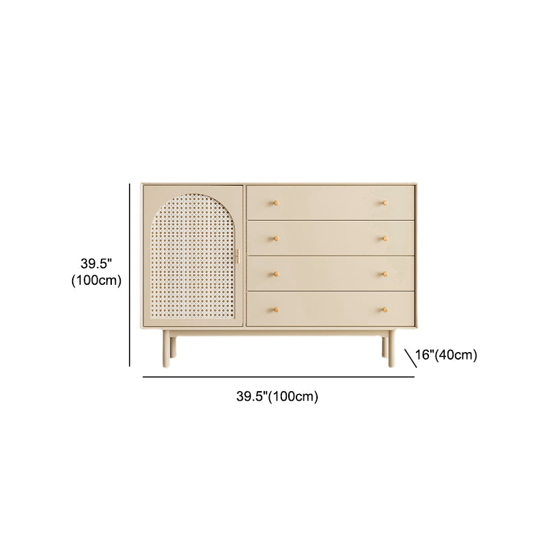 Rattan Living Room Sideboard Cabinet Modern Credenza with Storage and Drawer Clearhalo 'buffet_sideboard' 'Buffets & Sideboards' 'furn' 'furn_buffet_sideboard' 'Furniture' 'furniture_buffet_sideboard' 'Kitchen & Dining Furniture' 4965586