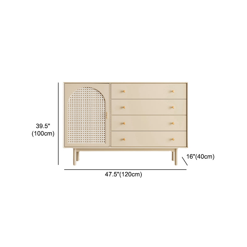 Rattan Living Room Sideboard Cabinet Modern Credenza with Storage and Drawer Clearhalo 'buffet_sideboard' 'Buffets & Sideboards' 'furn' 'furn_buffet_sideboard' 'Furniture' 'furniture_buffet_sideboard' 'Kitchen & Dining Furniture' 4965588