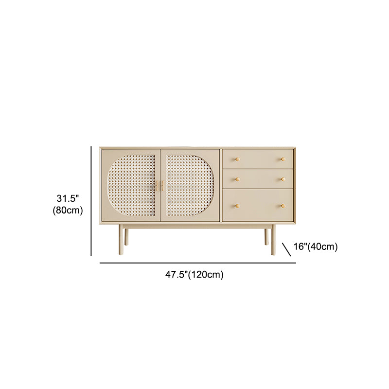 Rattan Living Room Sideboard Cabinet Modern Credenza with Storage and Drawer Clearhalo 'buffet_sideboard' 'Buffets & Sideboards' 'furn' 'furn_buffet_sideboard' 'Furniture' 'furniture_buffet_sideboard' 'Kitchen & Dining Furniture' 4965590