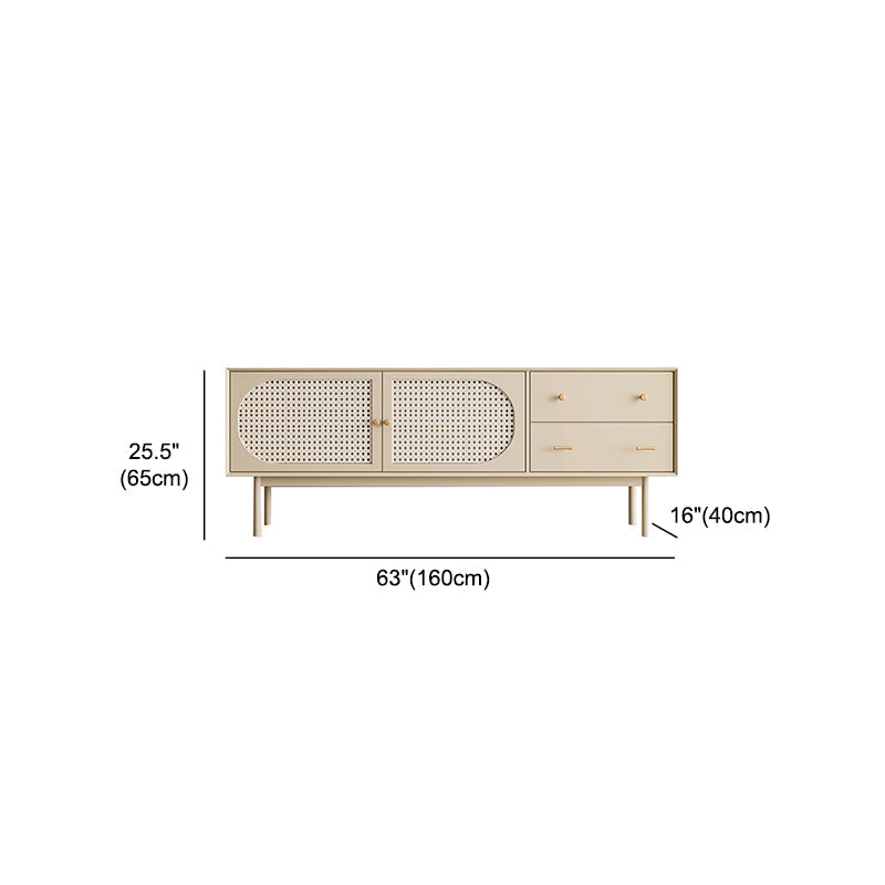 Rattan Living Room Sideboard Cabinet Modern Credenza with Storage and Drawer Clearhalo 'buffet_sideboard' 'Buffets & Sideboards' 'furn' 'furn_buffet_sideboard' 'Furniture' 'furniture_buffet_sideboard' 'Kitchen & Dining Furniture' 4965592