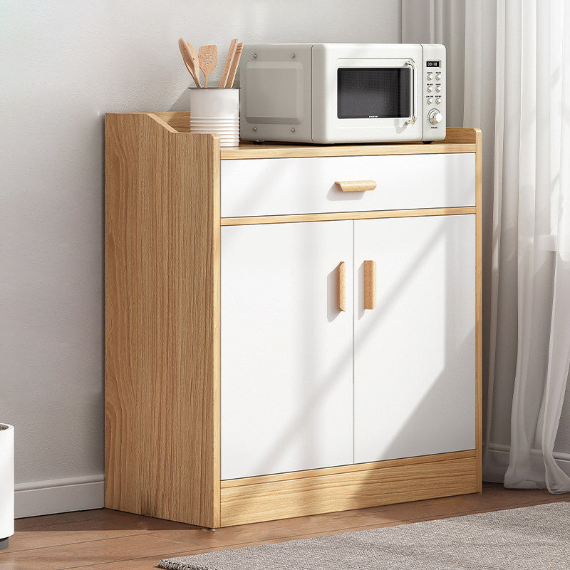 Wood Living Room Sideboard Cabinet Modern Credenza with Storage and Drawer 24"L x 14"W x 39"H Clearhalo 'buffet_sideboard' 'Buffets & Sideboards' 'furn' 'furn_buffet_sideboard' 'Furniture' 'furniture_buffet_sideboard' 'Kitchen & Dining Furniture' 4965596