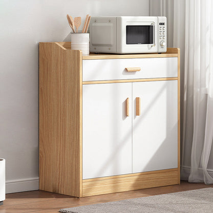 Wood Living Room Sideboard Cabinet Modern Credenza with Storage and Drawer 24"L x 14"W x 39"H Clearhalo 'buffet_sideboard' 'Buffets & Sideboards' 'furn' 'furn_buffet_sideboard' 'Furniture' 'furniture_buffet_sideboard' 'Kitchen & Dining Furniture' 4965596