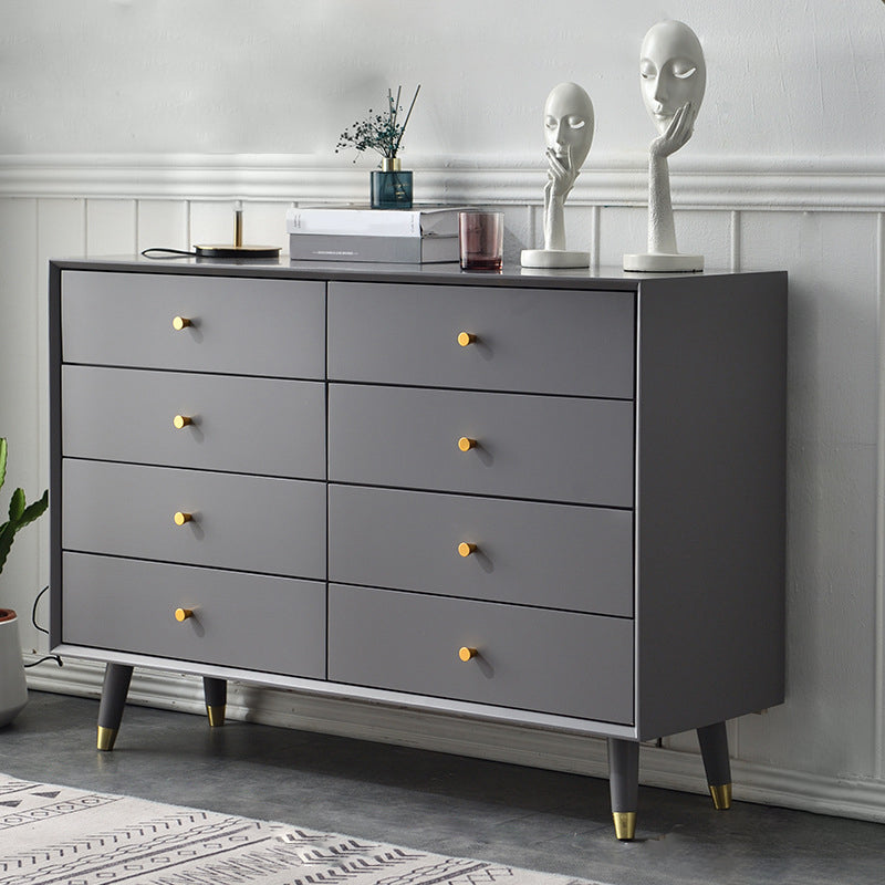 Simple Style multi Drawer Buffet Table Wood Kitchen Table for Living Room Grey 8 Clearhalo 'buffet_sideboard' 'Buffets & Sideboards' 'furn' 'furn_buffet_sideboard' 'Furniture' 'furniture_buffet_sideboard' 'Kitchen & Dining Furniture' 4965617