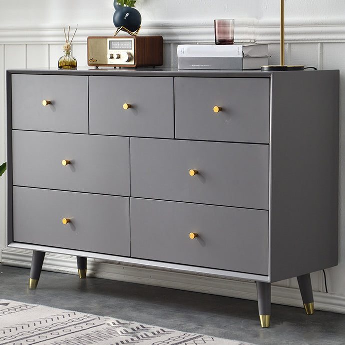 Simple Style multi Drawer Buffet Table Wood Kitchen Table for Living Room Grey 7 Clearhalo 'buffet_sideboard' 'Buffets & Sideboards' 'furn' 'furn_buffet_sideboard' 'Furniture' 'furniture_buffet_sideboard' 'Kitchen & Dining Furniture' 4965618