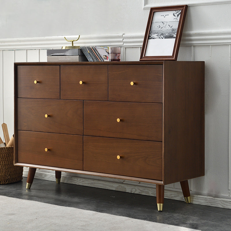 Simple Style multi Drawer Buffet Table Wood Kitchen Table for Living Room Walnut 7 Clearhalo 'buffet_sideboard' 'Buffets & Sideboards' 'furn' 'furn_buffet_sideboard' 'Furniture' 'furniture_buffet_sideboard' 'Kitchen & Dining Furniture' 4965629