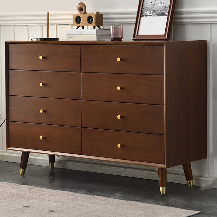 Simple Style multi Drawer Buffet Table Wood Kitchen Table for Living Room Walnut 8 Clearhalo 'buffet_sideboard' 'Buffets & Sideboards' 'furn' 'furn_buffet_sideboard' 'Furniture' 'furniture_buffet_sideboard' 'Kitchen & Dining Furniture' 4965630