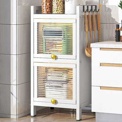 Plastic Door Iron Sideboard Modern Server Cabinet with Storage for Kitchen 13"L x 13"W x 31"H Clearhalo 'buffet_sideboard' 'Buffets & Sideboards' 'furn' 'furn_buffet_sideboard' 'Furniture' 'furniture_buffet_sideboard' 'Kitchen & Dining Furniture' 4965656