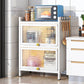 Plastic Door Iron Sideboard Modern Server Cabinet with Storage for Kitchen 22"L x 13"W x 31"H Clearhalo 'buffet_sideboard' 'Buffets & Sideboards' 'furn' 'furn_buffet_sideboard' 'Furniture' 'furniture_buffet_sideboard' 'Kitchen & Dining Furniture' 4965658