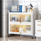 Plastic Door Iron Sideboard Modern Server Cabinet with Storage for Kitchen 32"L x 13"W x 33"H Clearhalo 'buffet_sideboard' 'Buffets & Sideboards' 'furn' 'furn_buffet_sideboard' 'Furniture' 'furniture_buffet_sideboard' 'Kitchen & Dining Furniture' 4965660