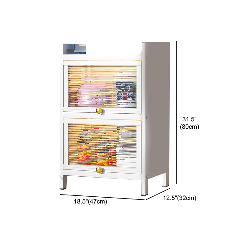 Plastic Door Iron Sideboard Modern Server Cabinet with Storage for Kitchen Clearhalo 'buffet_sideboard' 'Buffets & Sideboards' 'furn' 'furn_buffet_sideboard' 'Furniture' 'furniture_buffet_sideboard' 'Kitchen & Dining Furniture' 4965673