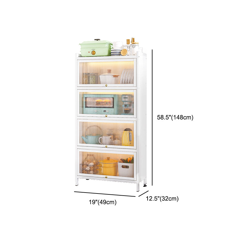Plastic Door Iron Sideboard Modern Server Cabinet with Storage for Kitchen Clearhalo 'buffet_sideboard' 'Buffets & Sideboards' 'furn' 'furn_buffet_sideboard' 'Furniture' 'furniture_buffet_sideboard' 'Kitchen & Dining Furniture' 4965675