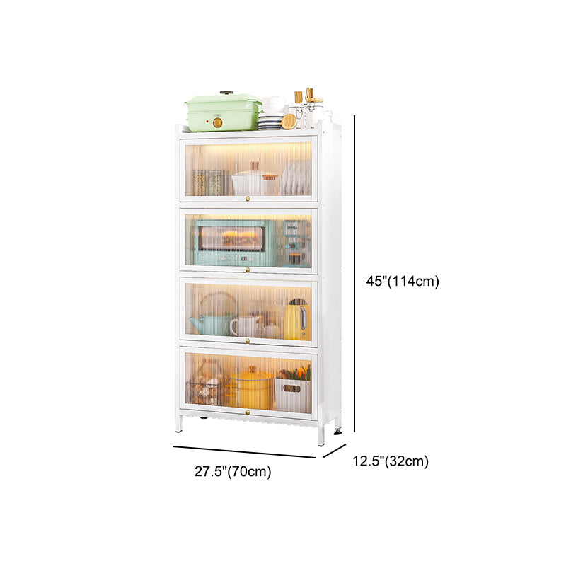 Plastic Door Iron Sideboard Modern Server Cabinet with Storage for Kitchen Clearhalo 'buffet_sideboard' 'Buffets & Sideboards' 'furn' 'furn_buffet_sideboard' 'Furniture' 'furniture_buffet_sideboard' 'Kitchen & Dining Furniture' 4965681