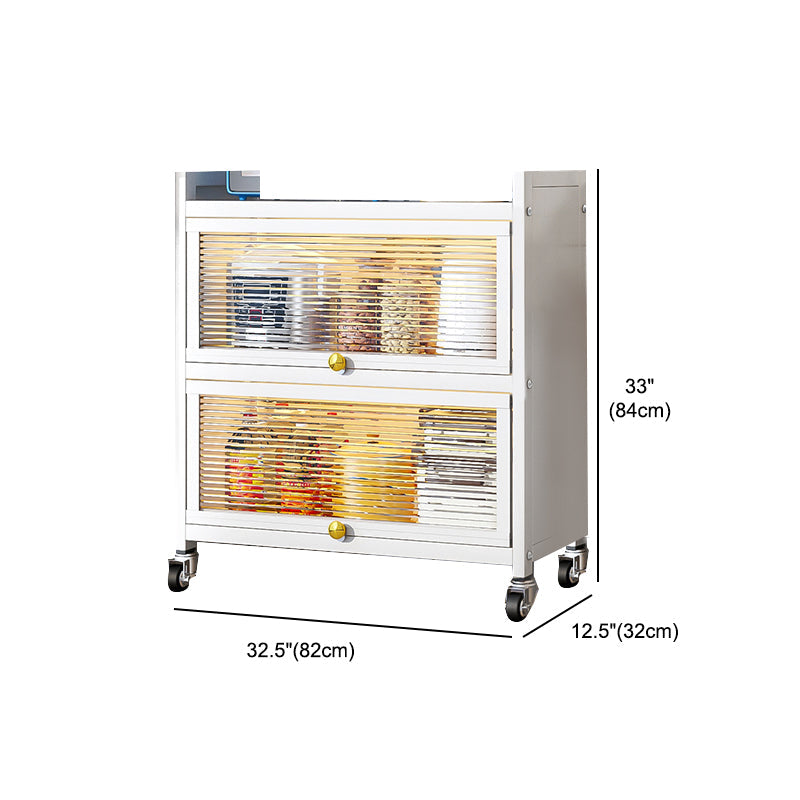 Plastic Door Iron Sideboard Modern Server Cabinet with Storage for Kitchen Clearhalo 'buffet_sideboard' 'Buffets & Sideboards' 'furn' 'furn_buffet_sideboard' 'Furniture' 'furniture_buffet_sideboard' 'Kitchen & Dining Furniture' 4965682