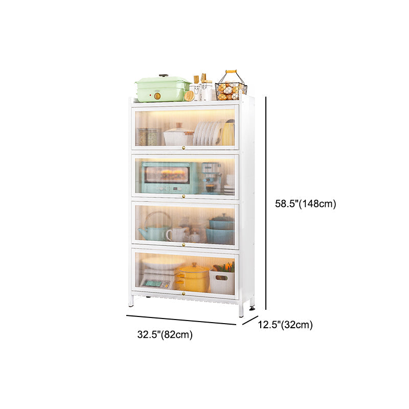 Plastic Door Iron Sideboard Modern Server Cabinet with Storage for Kitchen Clearhalo 'buffet_sideboard' 'Buffets & Sideboards' 'furn' 'furn_buffet_sideboard' 'Furniture' 'furniture_buffet_sideboard' 'Kitchen & Dining Furniture' 4965684