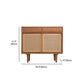 Simple Style Rattan Doors Cupboard Wood 32-inch Height Kitchen Sideboard for Dining Room Clearhalo 'buffet_sideboard' 'Buffets & Sideboards' 'furn' 'furn_buffet_sideboard' 'Furniture' 'furniture_buffet_sideboard' 'Kitchen & Dining Furniture' 4965707