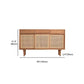 Simple Style Rattan Doors Cupboard Wood 32-inch Height Kitchen Sideboard for Dining Room Clearhalo 'buffet_sideboard' 'Buffets & Sideboards' 'furn' 'furn_buffet_sideboard' 'Furniture' 'furniture_buffet_sideboard' 'Kitchen & Dining Furniture' 4965710