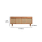 Simple Style Rattan Doors Cupboard Wood 32-inch Height Kitchen Sideboard for Dining Room Clearhalo 'buffet_sideboard' 'Buffets & Sideboards' 'furn' 'furn_buffet_sideboard' 'Furniture' 'furniture_buffet_sideboard' 'Kitchen & Dining Furniture' 4965713
