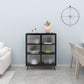 Glass Door Iron Sideboard Modern Server Cabinet with Storage for Kitchen Dining Room 31"L x 14"W x 41"H Black Clearhalo 'buffet_sideboard' 'Buffets & Sideboards' 'furn' 'furn_buffet_sideboard' 'Furniture' 'furniture_buffet_sideboard' 'Kitchen & Dining Furniture' 4965716