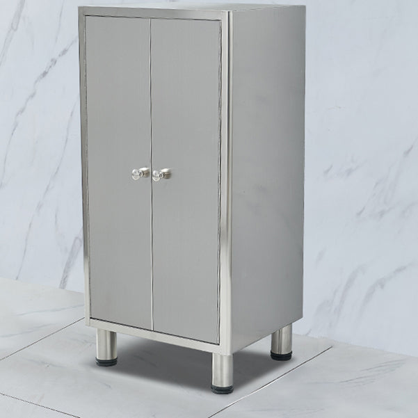 Stainless Steel Kitchen Sideboard Cabinet Modern Server Cabinet with Storage 16"L x 14"W x 34"H Clearhalo 'buffet_sideboard' 'Buffets & Sideboards' 'furn' 'furn_buffet_sideboard' 'Furniture' 'furniture_buffet_sideboard' 'Kitchen & Dining Furniture' 4965739