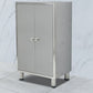 Stainless Steel Kitchen Sideboard Cabinet Modern Server Cabinet with Storage 20"L x 14"W x 34"H Clearhalo 'buffet_sideboard' 'Buffets & Sideboards' 'furn' 'furn_buffet_sideboard' 'Furniture' 'furniture_buffet_sideboard' 'Kitchen & Dining Furniture' 4965741
