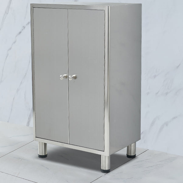 Stainless Steel Kitchen Sideboard Cabinet Modern Server Cabinet with Storage 20"L x 14"W x 34"H Clearhalo 'buffet_sideboard' 'Buffets & Sideboards' 'furn' 'furn_buffet_sideboard' 'Furniture' 'furniture_buffet_sideboard' 'Kitchen & Dining Furniture' 4965741