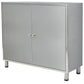 Stainless Steel Kitchen Sideboard Cabinet Modern Server Cabinet with Storage 39"L x 14"W x 34"H Clearhalo 'buffet_sideboard' 'Buffets & Sideboards' 'furn' 'furn_buffet_sideboard' 'Furniture' 'furniture_buffet_sideboard' 'Kitchen & Dining Furniture' 4965745
