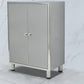 Stainless Steel Kitchen Sideboard Cabinet Modern Server Cabinet with Storage 24"L x 14"W x 34"H Clearhalo 'buffet_sideboard' 'Buffets & Sideboards' 'furn' 'furn_buffet_sideboard' 'Furniture' 'furniture_buffet_sideboard' 'Kitchen & Dining Furniture' 4965746