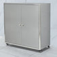 Stainless Steel Kitchen Sideboard Cabinet Modern Server Cabinet with Storage 31"L x 14"W x 32"H Clearhalo 'buffet_sideboard' 'Buffets & Sideboards' 'furn' 'furn_buffet_sideboard' 'Furniture' 'furniture_buffet_sideboard' 'Kitchen & Dining Furniture' 4965755