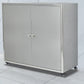 Stainless Steel Kitchen Sideboard Cabinet Modern Server Cabinet with Storage 35"L x 14"W x 32"H Clearhalo 'buffet_sideboard' 'Buffets & Sideboards' 'furn' 'furn_buffet_sideboard' 'Furniture' 'furniture_buffet_sideboard' 'Kitchen & Dining Furniture' 4965759