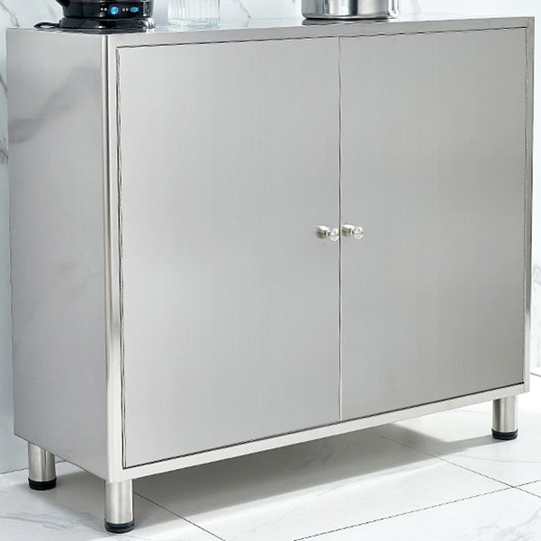 Stainless Steel Kitchen Sideboard Cabinet Modern Server Cabinet with Storage Clearhalo 'buffet_sideboard' 'Buffets & Sideboards' 'furn' 'furn_buffet_sideboard' 'Furniture' 'furniture_buffet_sideboard' 'Kitchen & Dining Furniture' 4965761