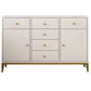 Pine Wood Kitchen Sideboard Cabinet Modern Credenza with Drawer and Storage White Clearhalo 'buffet_sideboard' 'Buffets & Sideboards' 'furn' 'furn_buffet_sideboard' 'Furniture' 'furniture_buffet_sideboard' 'Kitchen & Dining Furniture' 4965810