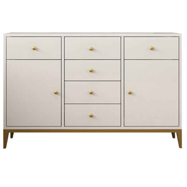 Pine Wood Kitchen Sideboard Cabinet Modern Credenza with Drawer and Storage White Clearhalo 'buffet_sideboard' 'Buffets & Sideboards' 'furn' 'furn_buffet_sideboard' 'Furniture' 'furniture_buffet_sideboard' 'Kitchen & Dining Furniture' 4965810
