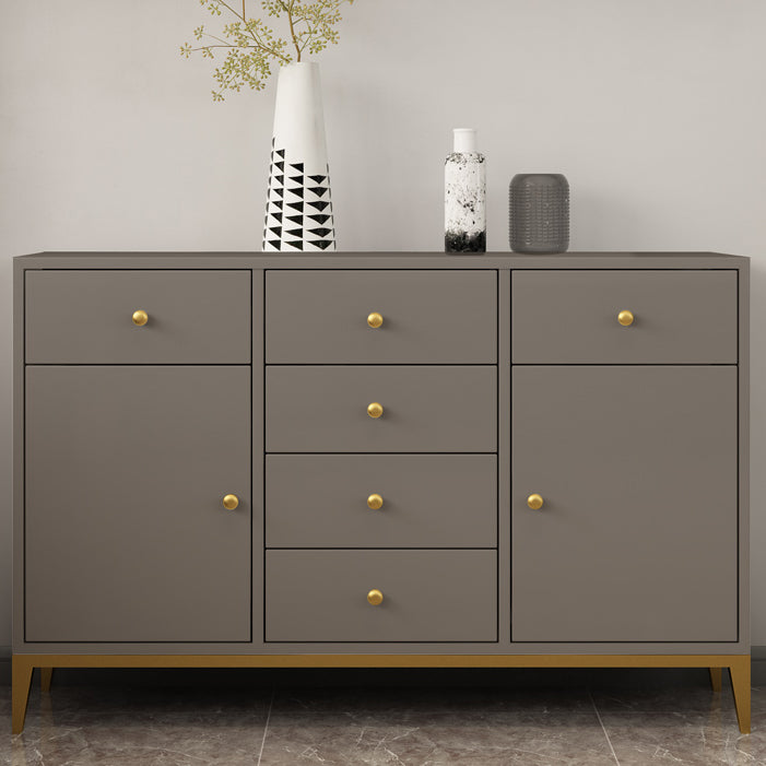 Pine Wood Kitchen Sideboard Cabinet Modern Credenza with Drawer and Storage Grey Clearhalo 'buffet_sideboard' 'Buffets & Sideboards' 'furn' 'furn_buffet_sideboard' 'Furniture' 'furniture_buffet_sideboard' 'Kitchen & Dining Furniture' 4965817