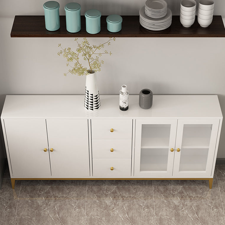 Pine Wood Kitchen Sideboard Cabinet Modern Credenza with Drawer and Storage Clearhalo 'buffet_sideboard' 'Buffets & Sideboards' 'furn' 'furn_buffet_sideboard' 'Furniture' 'furniture_buffet_sideboard' 'Kitchen & Dining Furniture' 4965828