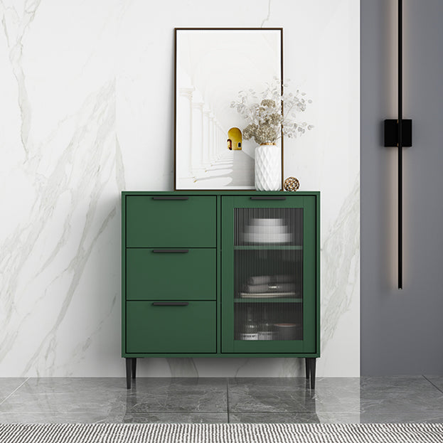 Living Room 32-inch Height Sideboard Contemporary Style Artificial Wood Cupboard 31"L x 12"W x 31"H Green Clearhalo 'buffet_sideboard' 'Buffets & Sideboards' 'furn' 'furn_buffet_sideboard' 'Furniture' 'furniture_buffet_sideboard' 'Kitchen & Dining Furniture' 4965895
